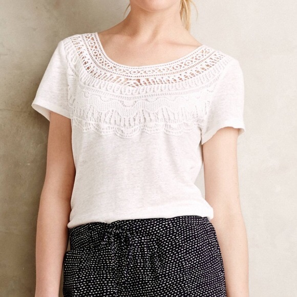 Anthropologie Tops - ANTHROPOLOGIE | meadow rue linen crochet top